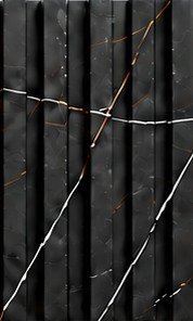 WP-06 fluted wall panel, Black marble effect