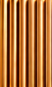 WP-07 fluted wall panel, Gold tone